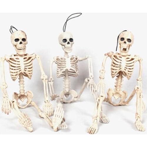 40cm Skeleton Car Ornaments Pendant Plastic Human Skeleton Model Skeleton House Halloween Decoration Toys