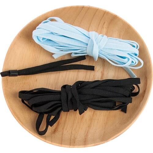 50 Elastic Bands White And Black Polyester Elastic Bands For Clothes Garment Costura Sewing Accessories Elastico Para Costura