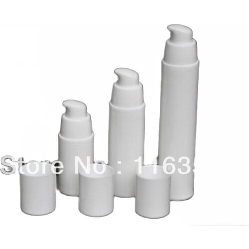 50 ML white airless vacuum pump lotion bottle with white cap