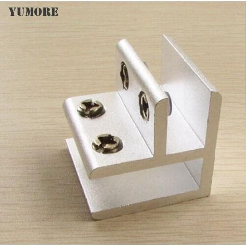Aluminum glass clamp,glass panel holder 90 degrees for holding 10- 12 mm thick glass or board