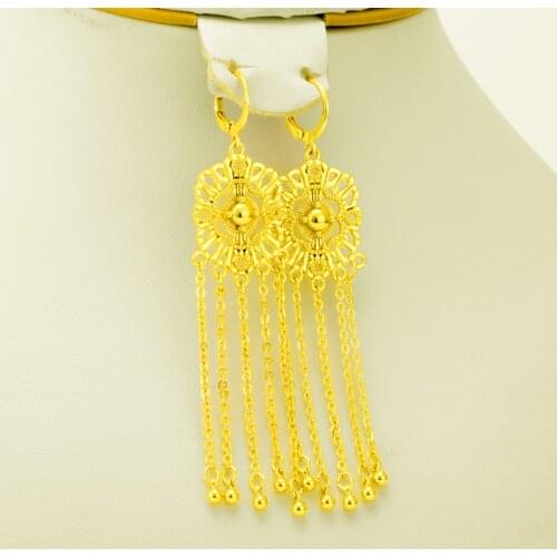 Arab Earrings for Womens,Gold Color Ethiopian Jewelry Bling Hanging Earrings Jewelry Africa Gift Middle Eastern Jewelry