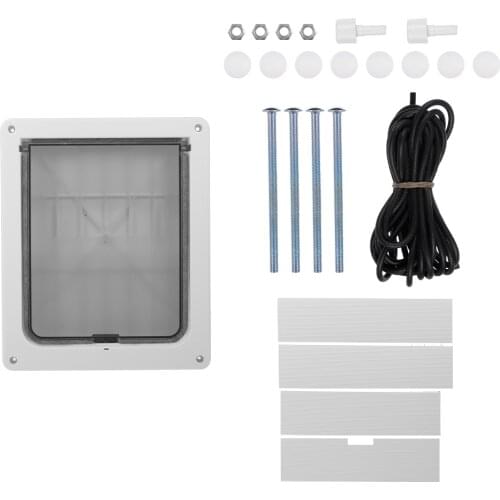 Pet Dog Door Safe Ferromagnetic Wall Entry Locking Automatically Close Pet Dog Cat Door Pet Supplies Flap Door Pet Door