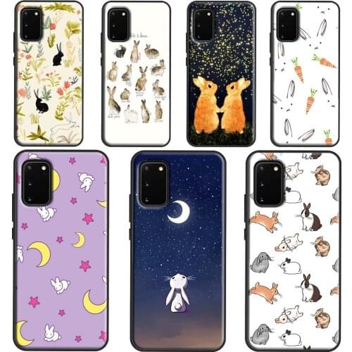 Rabbits Bunnies Phone Case For Samsung Galaxy S21 S20 Ultra S8 S9 S10 Plus Note 10 Note 20 9 S20 FE Cover