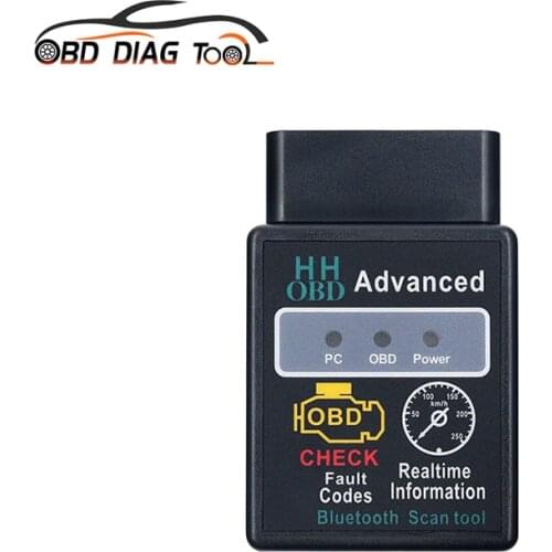 New HH OBD ELM327 V2.1 OBD2 Bluetooth-Compatible CAN Mini ELM 327 OBDII Car Auto Scanner Diagnostic Tool For Android Torque PC