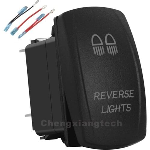Reverse Lights Up Blue & Red Led Rocker Switch ARB Carling 5P SPST ON/OFF 12v/24v +Jumper Wires Set Car Boat Truck Waterproof