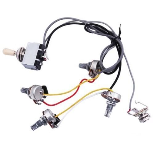 Guitar Wiring Harness Prewired 2 Volumes 2 Tones 4-500k Pots For LP Guitar CNIM Hot
