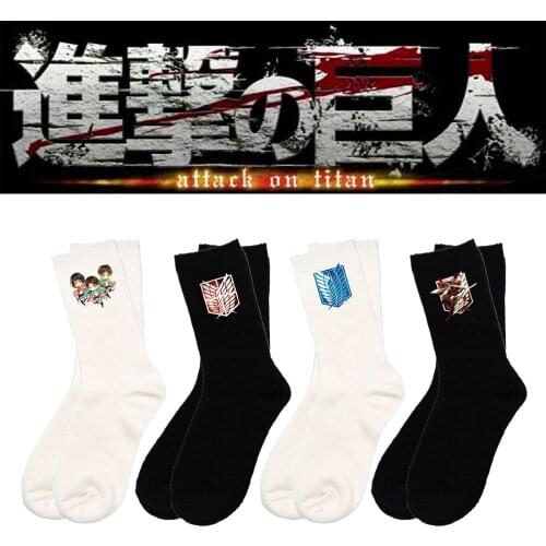 Attack On Titan Cosplay Cotton Stockings Keep Warm And Breathable In Spring And Autumn Anime Wings Of Liberty Flag Leisure Socks