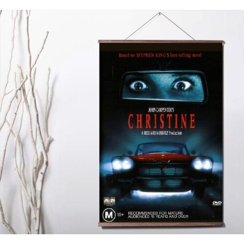 Christine 1983 Classic Movie Art Canvas poster decoration painting with solid wood hanging scroll