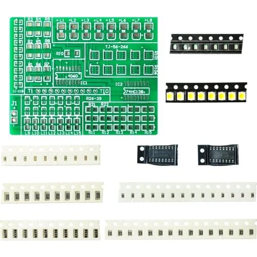 Diy kit 15 color light controller kit 1801 SMD component welding practice board parts electronic production kit