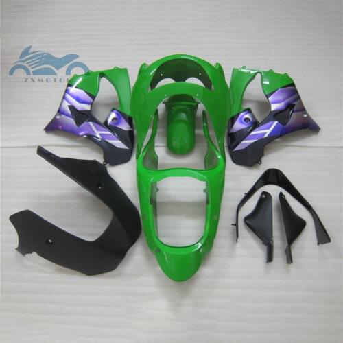 Custom motorcycle parts for KAWASAKI Ninja 1998 1999 ZX 9R full fairing kits ABS sports fairings kit 98 99 ZX9R green purple