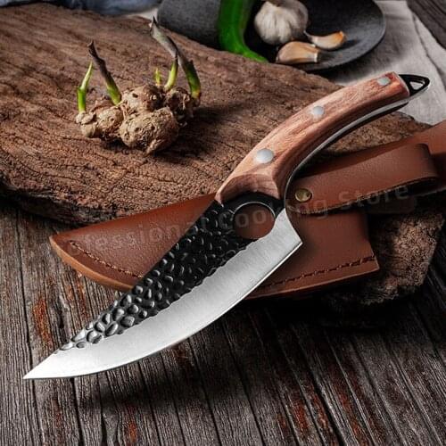 Hand-forged stainless steel boning knife butcher knife slicing knife butcher knife household cooking knife