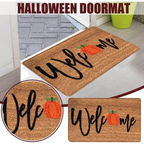 Bathroom Mat Halloween Front Doormats Polyester Floor Mats Non-Slip Door Entrance Rugs for Indoor Outdoor Home 60X40cm