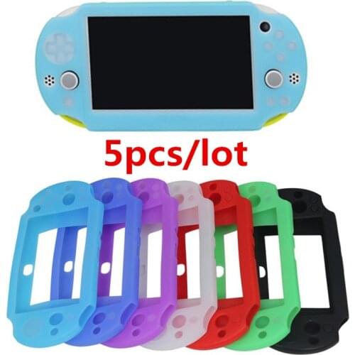 5pcs/lot Soft Silicone Skin Protector Guard Cover Protective Case Protect Shell For PSV 2000 PSVita PSV2000 Console