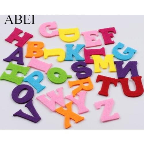 100pcs Multicolor alphabet patch English Letter Felt Pads For Kids Handmade Accessories DIY Scrapbook Cards Making Decoration
