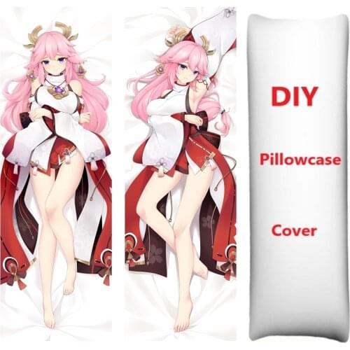 Japan Anime Game Dakimakura Cover Kawaii Hugging Body Pillowcase Genshin Impact Cosplay Almohada Sexy Girl Pillow Waifu 150X50