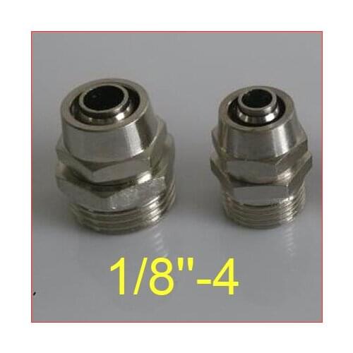 NEW Type pneumatic straight Miniature Mini Fitting lock net ,1/8 male screw thread 4MM TUBE , nylon, polyurethane tube connector
