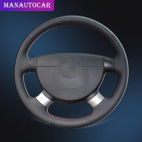 Car Braid On The Steering Wheel Cover for Chevrolet Lova 2006-2010 Chevrolet Aveo Buick Excelle Daewoo Gentra 2013-2015 Auto