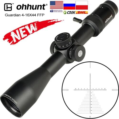 Ohhunt Guardian 4-16X44 FFP Hunting Riflescope First Focal Plane Side Parallax Glass Etched Reticle Lock Reset Scope SHIP FROM