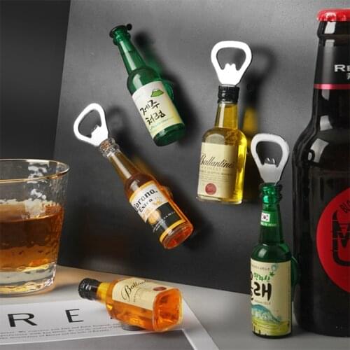 DIY Beer bottle opener PP crystal magnetic fridge magnet set fun personalized souvenir sticker magnets butterfly home decoration