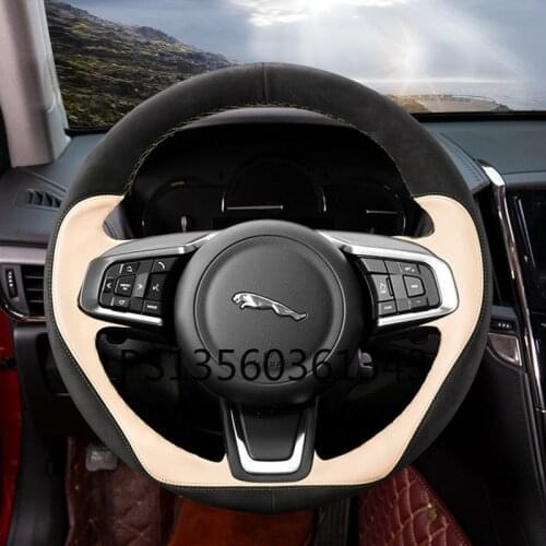 Suitable for Jaguar F-PACE XFL XF XE XJL Hand-sewn leather steering wheel cover