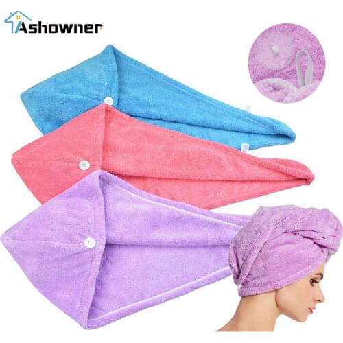 1PC Microfiber Hair Fast towels bathroom set Drying Dryer Towel Bath Wrap Hat Quick Cap