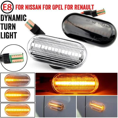 Sequential Flashing LED Turn Signal Side Marker Light For Dacia Duster Dokker Lodgy Renault Megane 1 Clio1 2 KANGOO ESPACE Smart