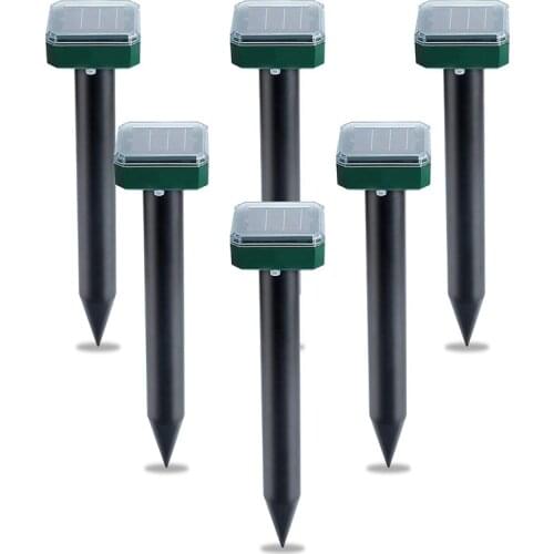 Practical 6 Pcs Solar Powered Snake Repellent for Outdoors,Ultrasonic Snake Repellent,Solar Snake Repellent for Outdoors,Electro