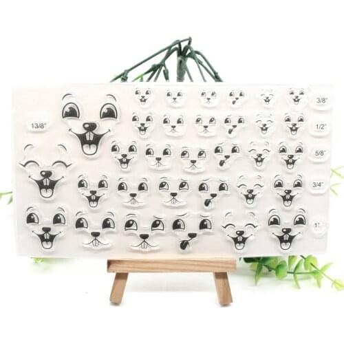KSCRAFT Rabbit Face Transparent Clear Silicone Stamps for DIY Scrapbooking/Card Making/Kids Crafts Fun Decoration Supplies