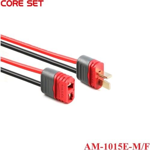 2Pcs/1Pair Amass AM-1015E Male Female T Plug Connector With Wire With Sheath Housing For RC Lipo Battery AM-1015E-M/F