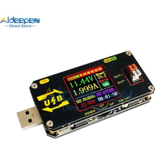 Type-C USB Color Screen Charging Tester CNC Buck-Boost Power Supply PD Detection Numerical Control Voltage Current Meter
