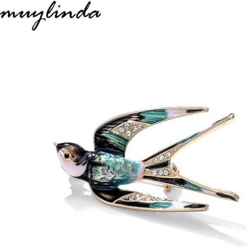 Oriental rhyme swallow brooch accessories for men and women imitation enamel brooch high-end simple brooch luxury gift N18