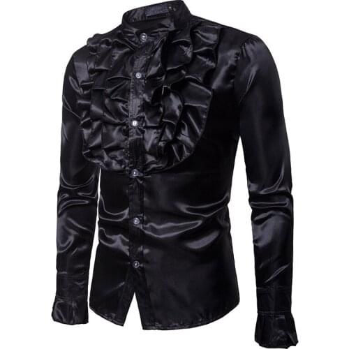 XINGTUO Mens Silk Shirts