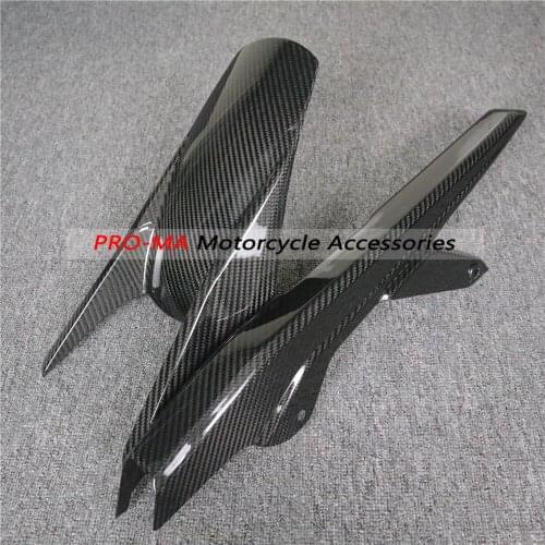 Motorcycle Rear Hugger With Chain Guard in Carbon Fiber for Honda CB650R CBR650R CB650 CBR650 Twill Glossy Weave