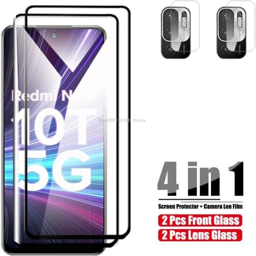 Tempered Glass For Xiaomi Redmi Note 10T 10 Pro Max Camera Screen Protector On Xaomi Redmy Not 10S Note10 Len Protective Film