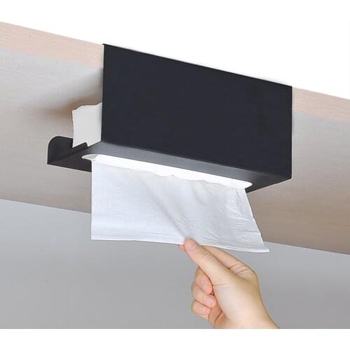 Under Cabinet Paper Towel Holder Iron Tissue Box Storage Rack Tissue Holder Paper Towel Rack Kitchen Towel Hanging Case