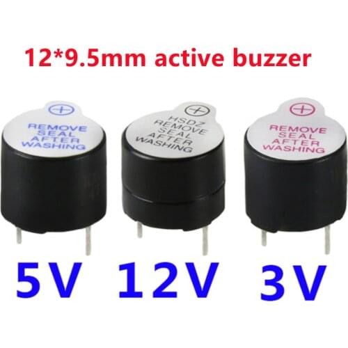 10pcs High-quality buzzer 5V active buzzer electromagnetic straight plug SOT plastic tube long sound 12*9.5MM