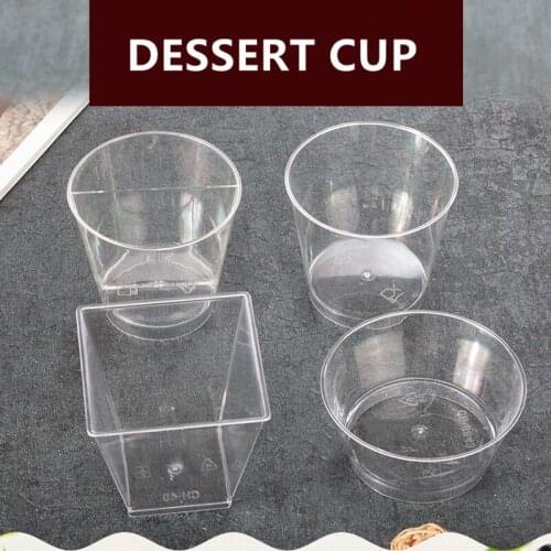 10pcs High quality 130ml170ml180ml240ml creative handmade diy dessert pudding ice cream jelly cake decor plastic cups