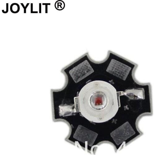 100pcs/lot 3W LED Diode red with Star Base Weld Heat Sink High Power LED Diodes 3W with Welded Star PCB Plates