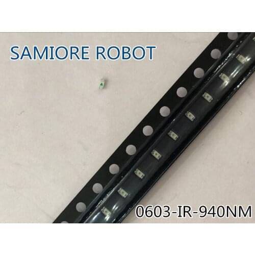 50PCS 0603 1608 1.6*0.8*0.6mm 940nm SMD infrared lamp IR LED 1.3-1.5V 18-20mW Light beads WHOLESALE