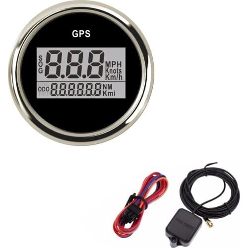 52mm Digital GPS Speedometer Gauge with 0~999 MPH Km/h Knots Adjustable with GPS Sensor fit for Car Boat