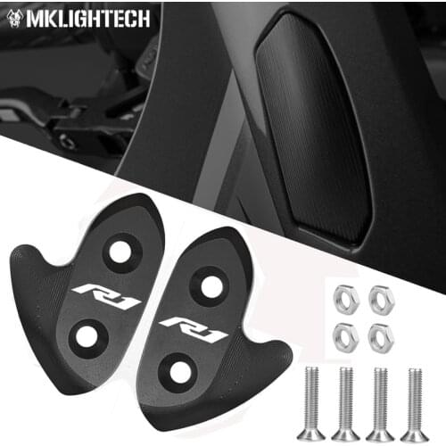 MTKRACING Aluminum Mirror Hole Cover Plug Decorative Cap Mirror Driven Eliminators For YAMAHA YZFR1 YZFR1M YZF R1 R1M 2015-2019