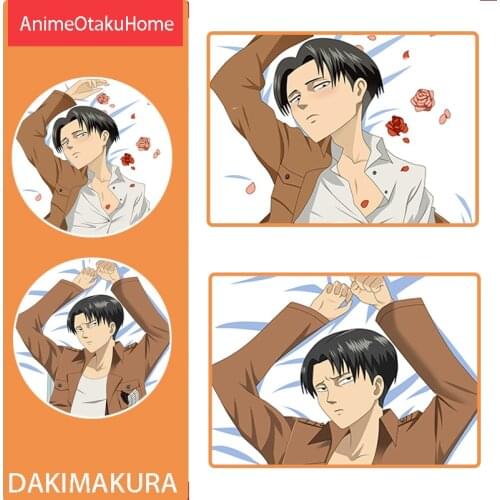 Anime Manga Attack on Titan Levi·Ackerman Throw Pillow Cover Hugging Pillowcase Otaku Bedding Decoration Dakimakura Pillow Case