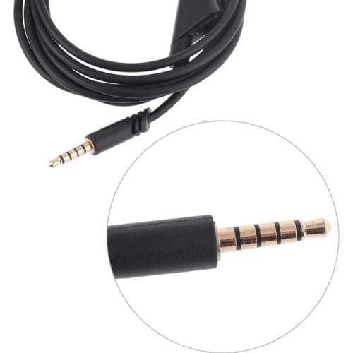 Audio Earphone Cable with Volume Control for Astro A10 A40 G233 Gaming Headset LX9B