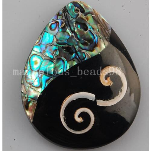 Free Shipping Women Fashion Jewelry New Zealand Abalone Shell Drop Pendant 1pcs C2724