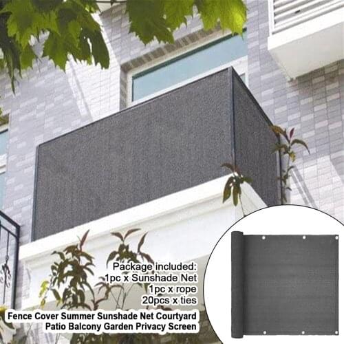 Safe Net Sun Sail Sails Fence Shade Sun-shielding Balconies Black/Gray Shading Weather Resistance Balcony Safety Privacy Mesh