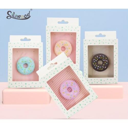Baby Teethers BPA Free Food Grade 1PC Donut DIY Pacifier Chain Accessories Beads Teething Baby Gift Merchandise Silicone Teether