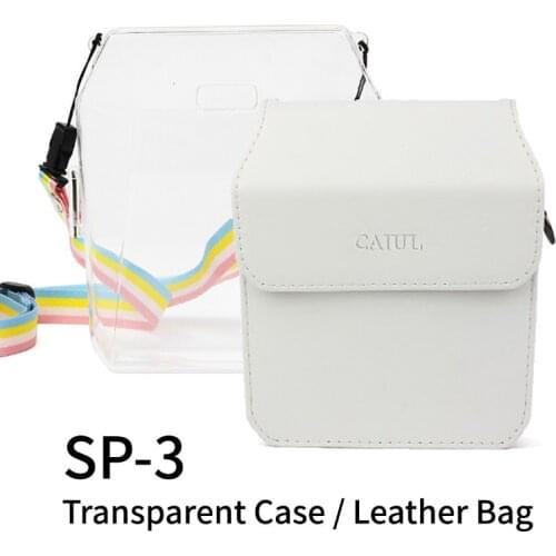 For Fujifilm Instax Share 3 SP-3 PU Leather Case Smartphone Instant Protector Pouch Bag With Shoulder Strap for Fuji Instax SP3