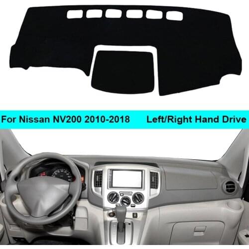 For Nissan NV200 2010 - 2018 LHD RHD 2 Layers Car Dashboard Cover Carpet Cape Rug Pad Carpet Dashmat Sun Shade Pad 2017 2016