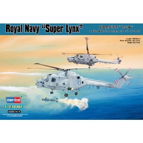 Hobbyboss 1/72 87238 Scale Royal Navy "Super Lynx" Model Kit
