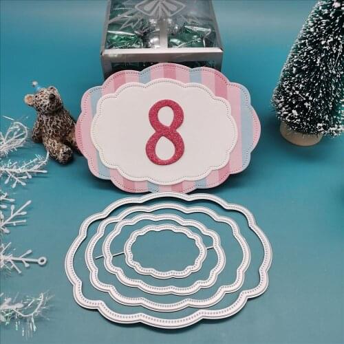 Curve polygon Metal Cutting Dies new 2021 Scrapbooking For Card Making DIY Embossing Cuts New Craft Pattern Photo Frame Cover